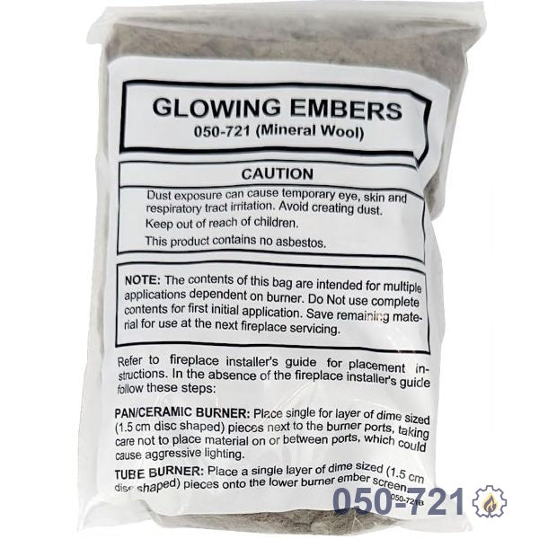 050-721 MINERAL WOOL- 1 OZ rock wool for N/A fireplace systems
