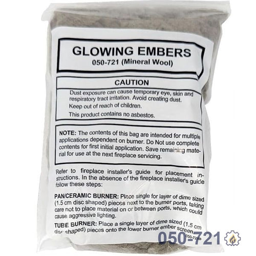 050-721 MINERAL WOOL- 1 OZ rock wool for N/A fireplace systems
