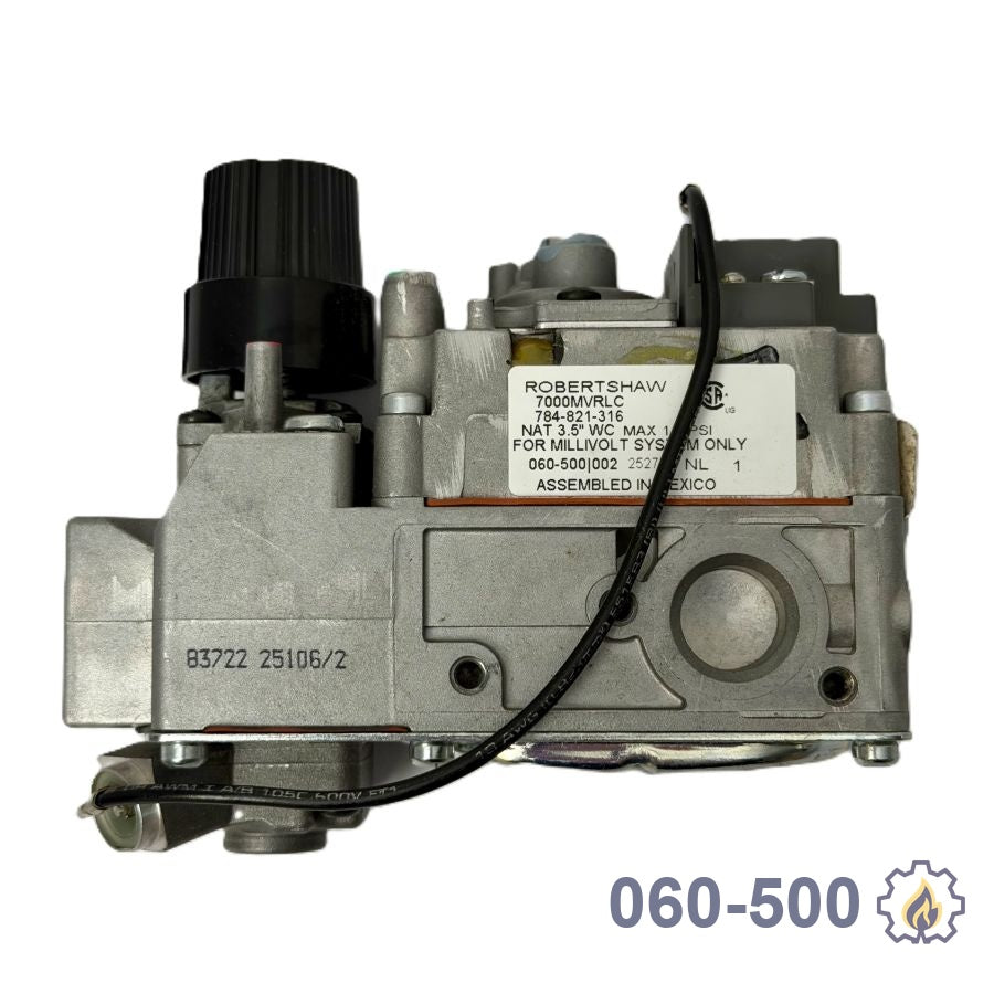 060-500 ROBERTSHAW VALVE NG – Natural Gas – Millivolt for millivolt (standing pilot) fireplace systems