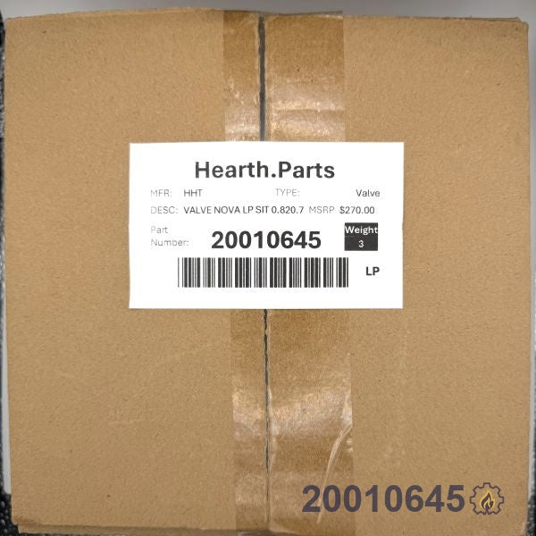 20010645 VALVE NOVA LP SIT 0.820.707 LP fireplace replacement part