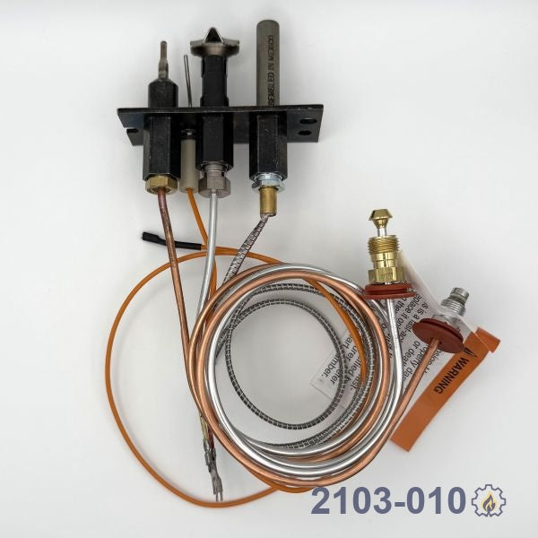 2103-010 PILOT ASSY – Natural Gas – Millivolt pilot assembly for millivolt (standing pilot) fireplace systems