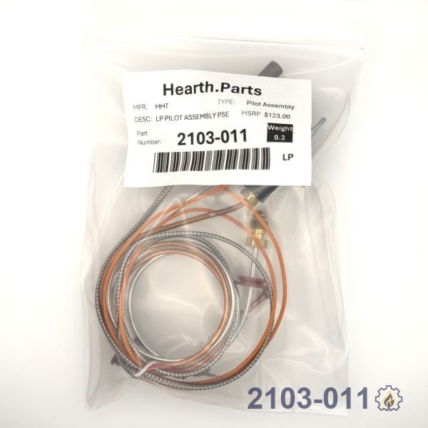 2103-011 PILOT ASSEMBLY PSE – Propane – Millivolt Propane LP for millivolt (standing pilot) fireplace systems