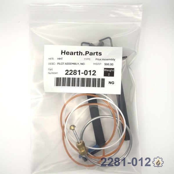 2281-012 PILOT ASSEMBLY, NG NG fireplace replacement part