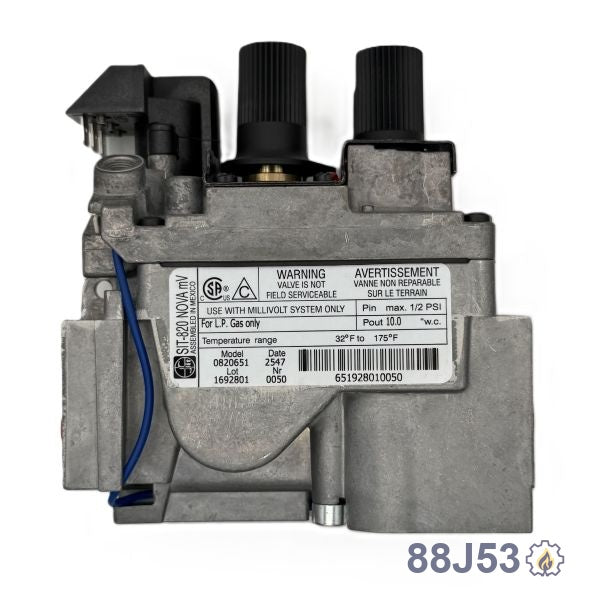 88J53 SIT LP Millivolt Valve LP fireplace replacement part