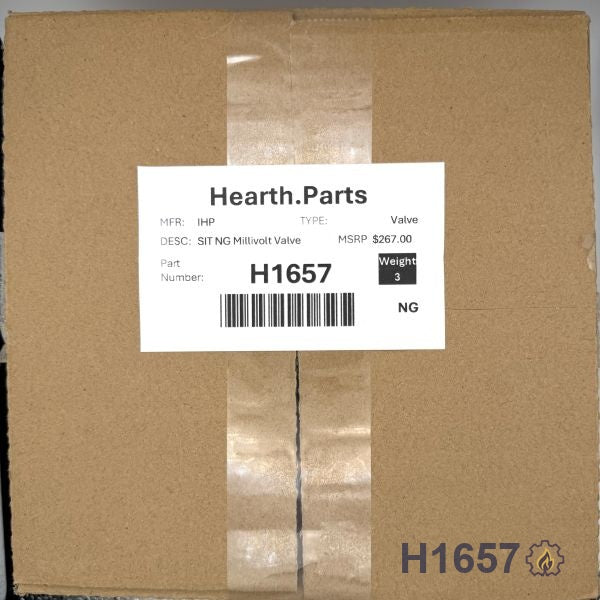 H1657 SIT NG Millivolt Valve NG fireplace replacement part