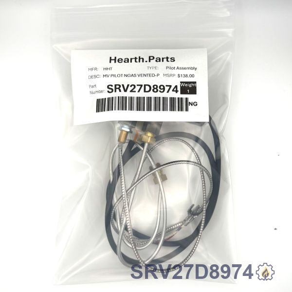 SRV27D8974 PSE NG Millivolt Pilot Assembly NG fireplace replacement part